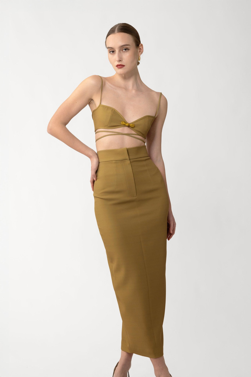 SAU LEE NIKI CREPE SKIRT outlook