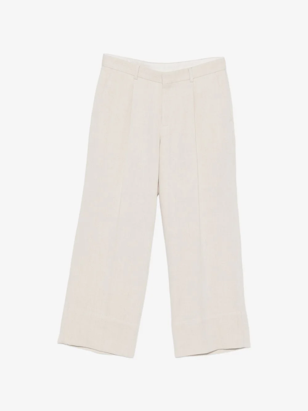 pleat-detail wide-leg trousers - 1