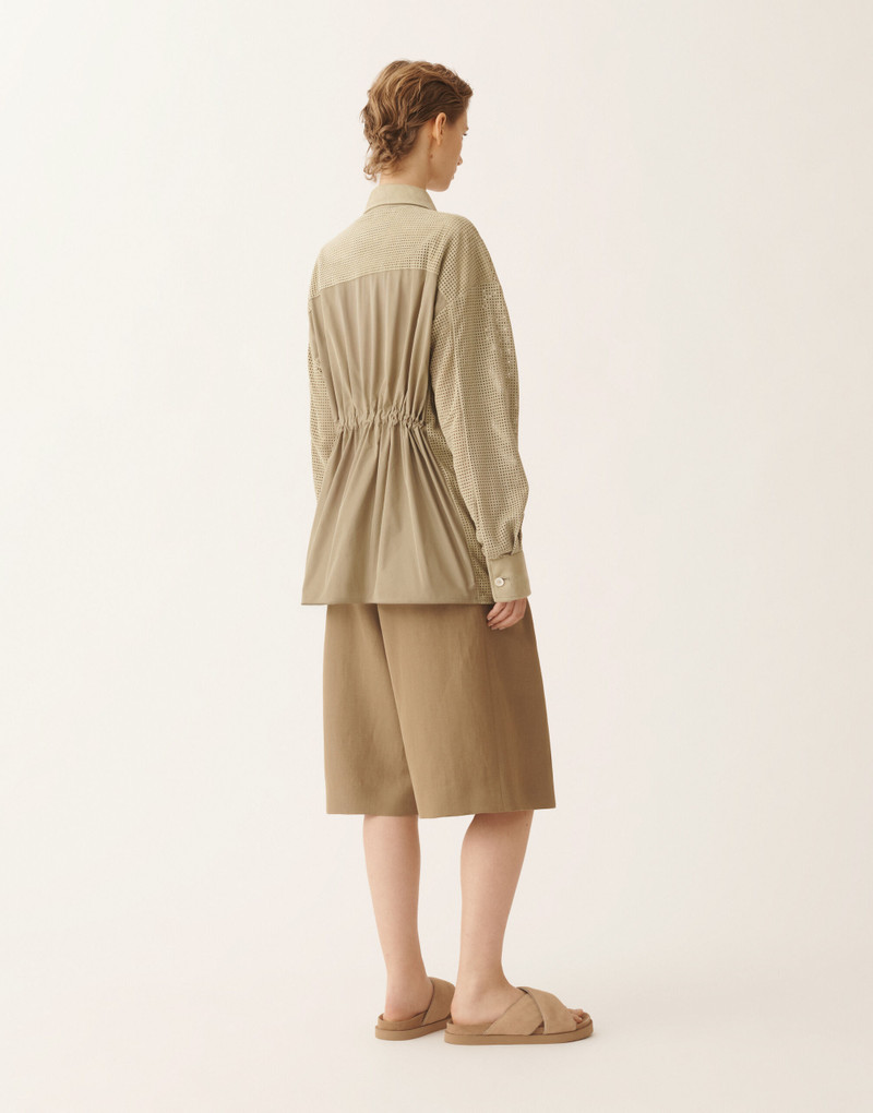 Shirt in perforated suede 4