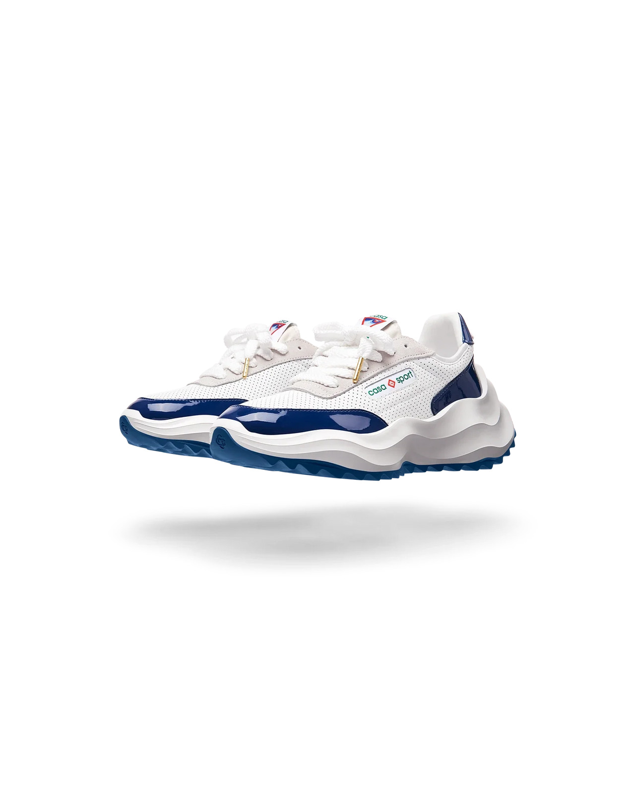 Womens Atlantis White & Midnight Navy Sneaker - 4