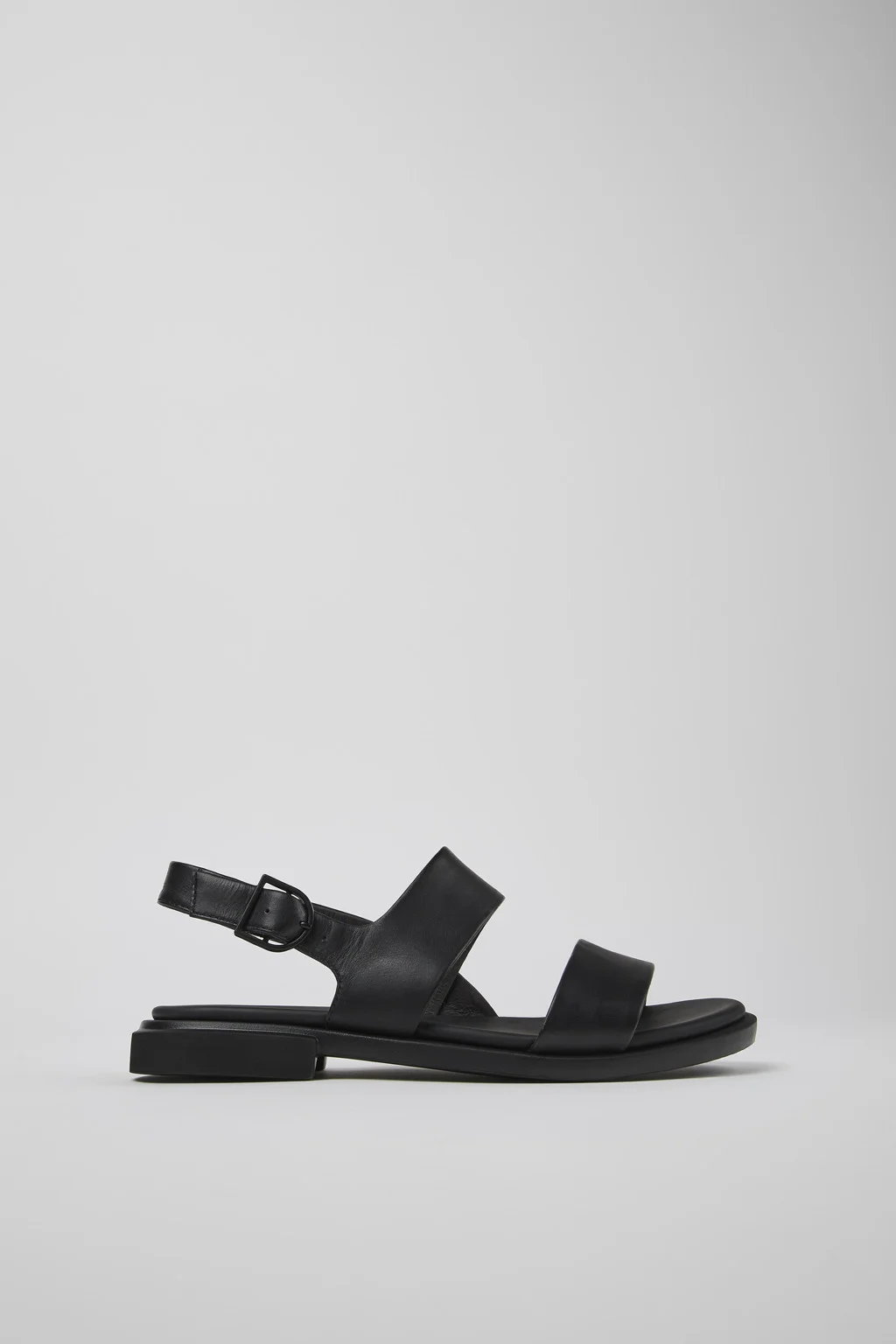 Edy Black Leather Sandals for Women. - 1
