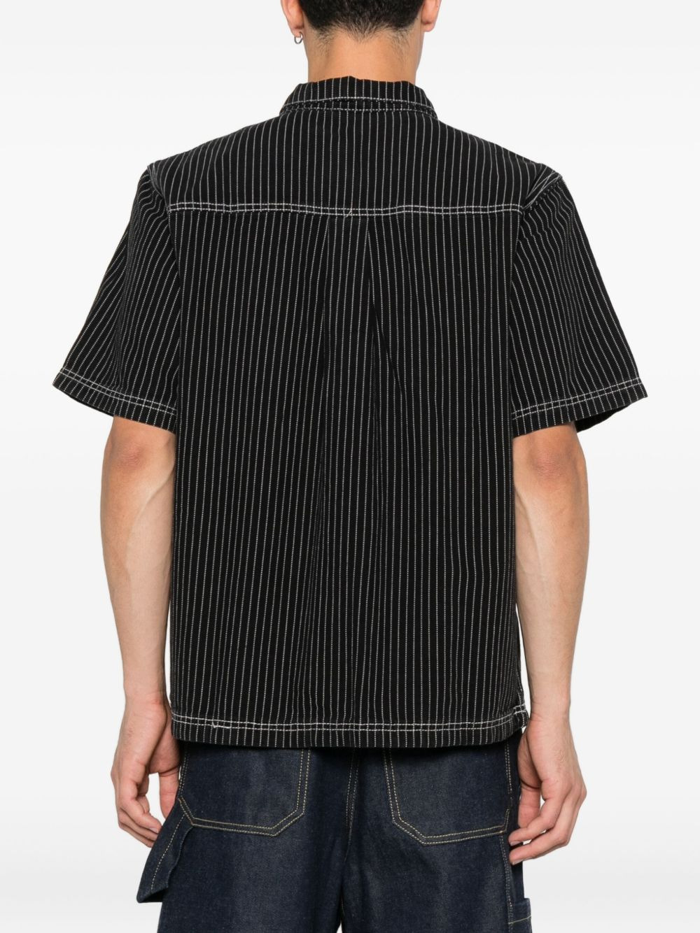 striped half-zip polo shirt - 3