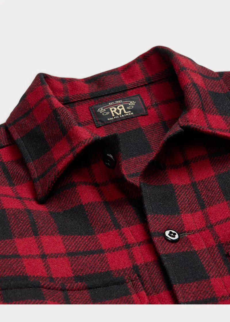 Plaid Wool Twill Overshirt 3