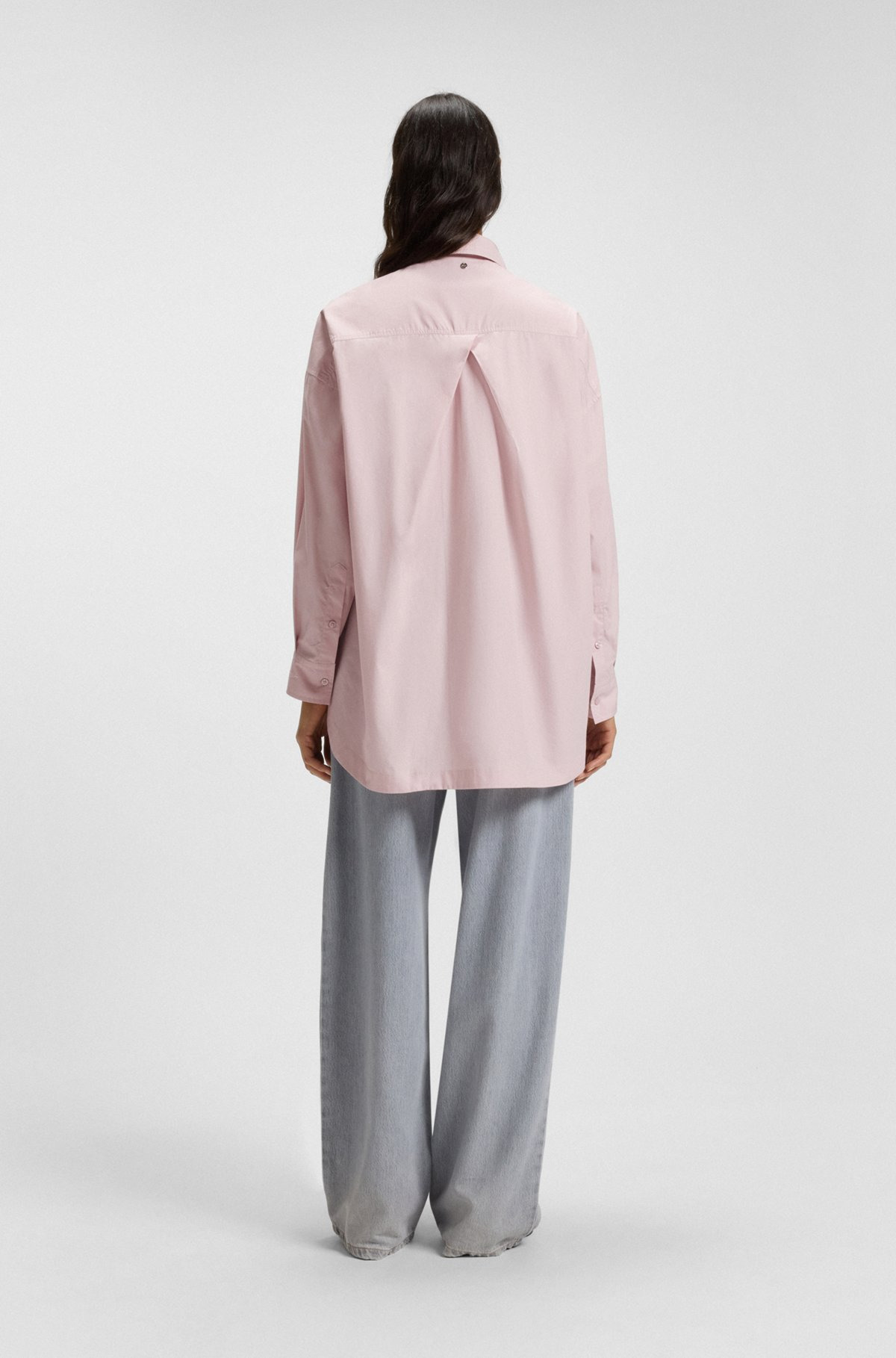 OVERSIZE-FIT BLOUSE IN COTTON POPLIN - 5