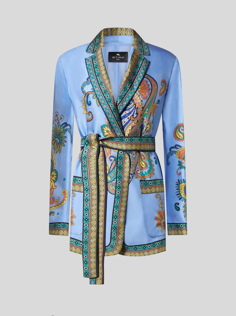 실크 TWILL WRAPAROUND 재킷 - 1