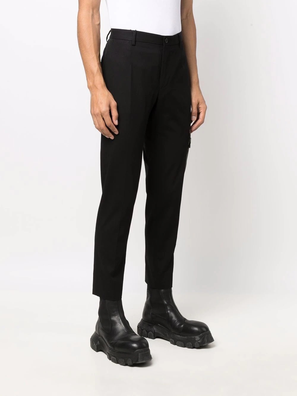 camouflage-panel tapered trousers - 3