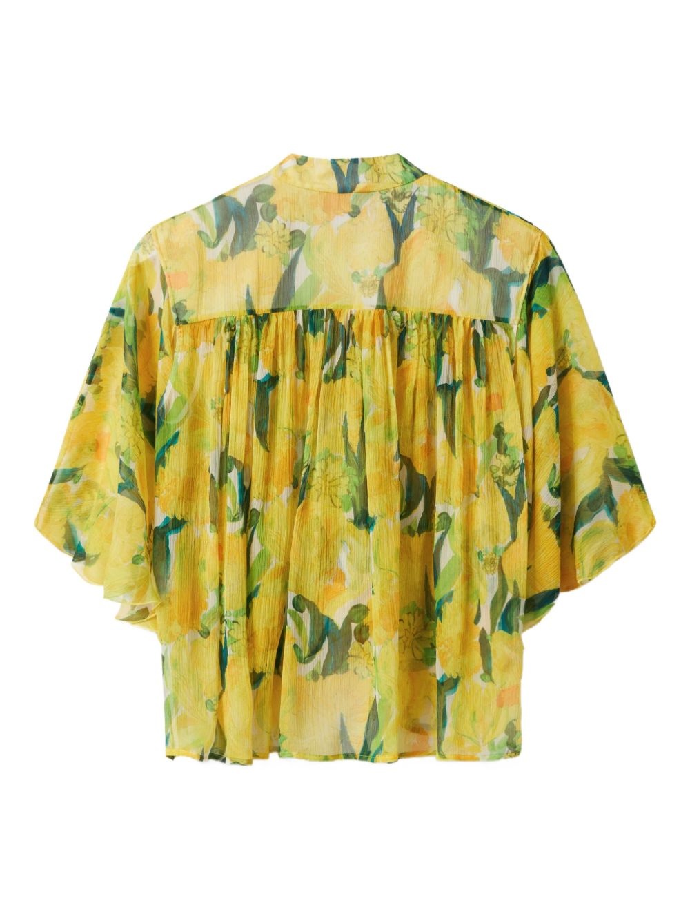 lemon-print blouse - 5