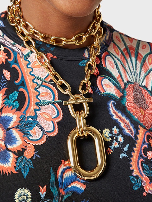Paco rabanne xl link necklace discount