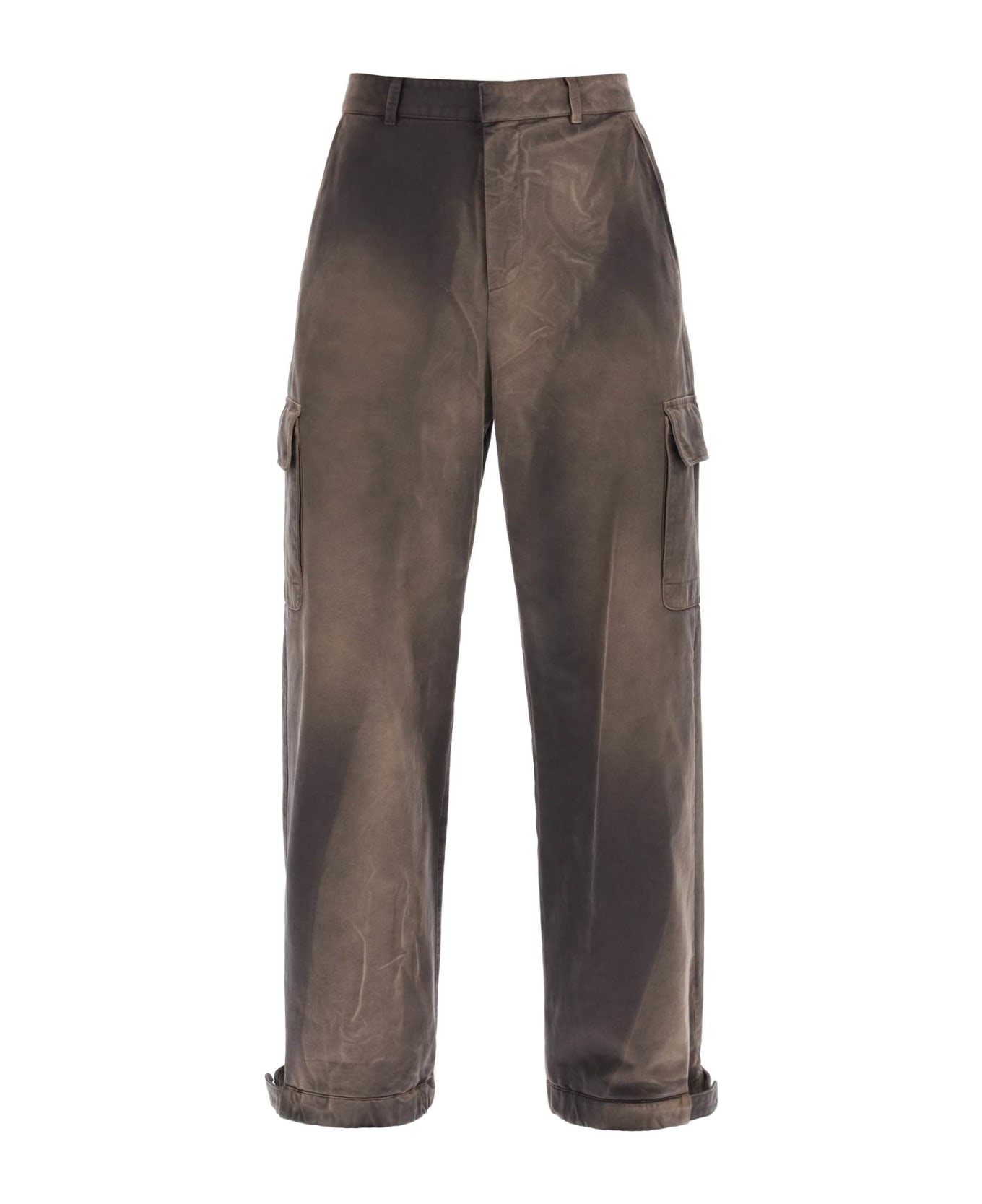 Washed-effect Cargo Pants - 1