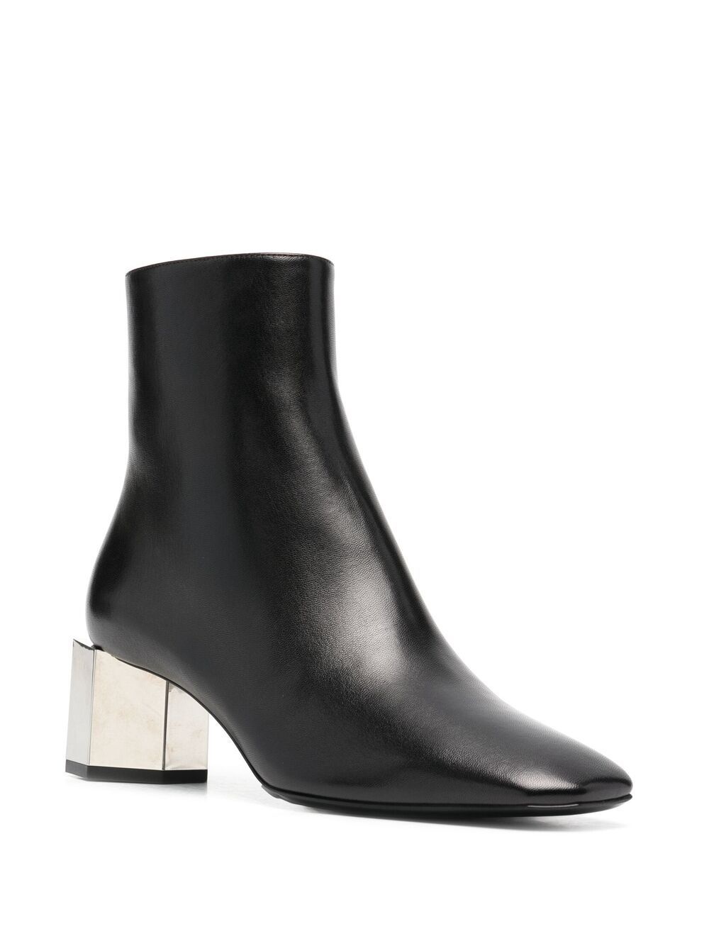 metallic-heel ankle boots - 2