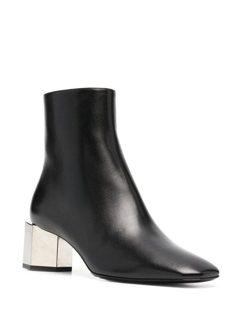 Off-White metallic-heel ankle boots outlook