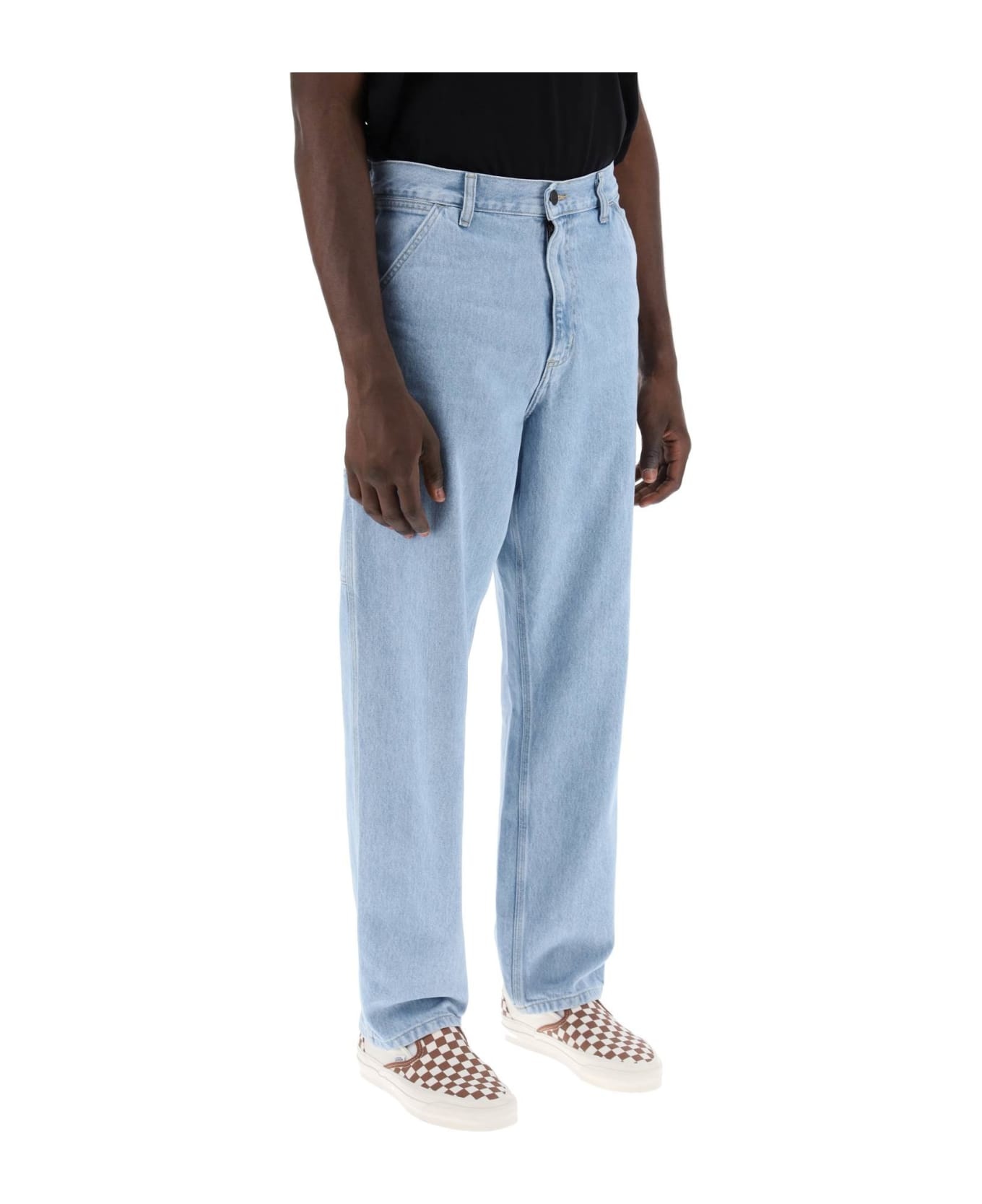Loose Fit Single Knee Jeans - 2