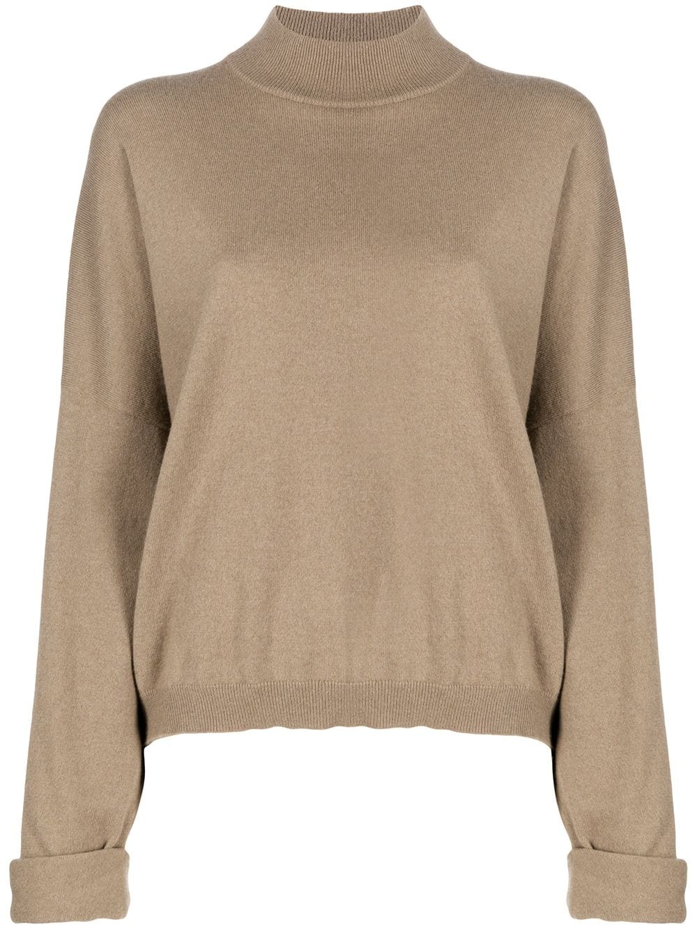 mock neck knitted jumper - 1