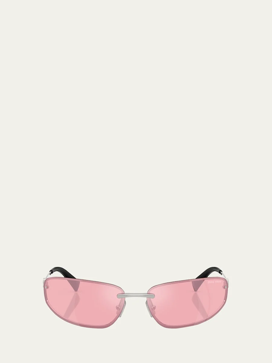 A50S Rimless Oval Metal Sunglasses - 1