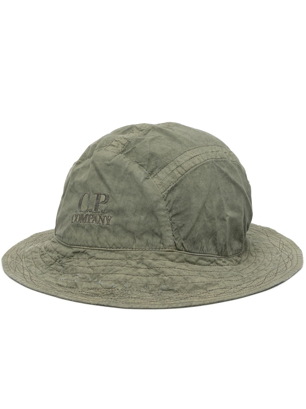 logo-embroidered cotton bucket hat - 1