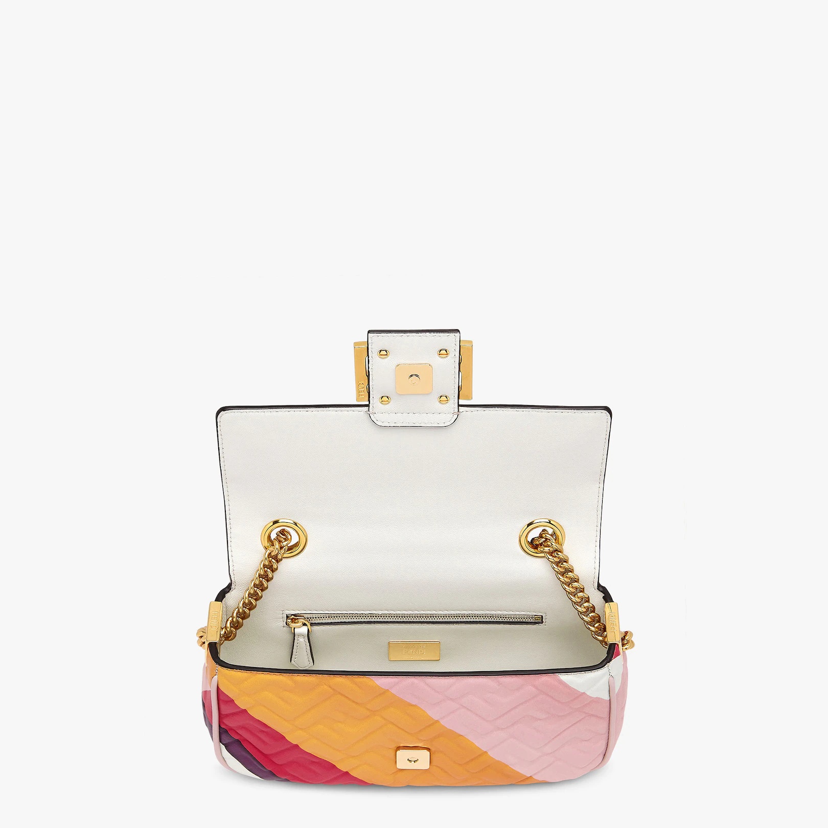 Iconic medium Baguette bag with chain, made of soft, nappa leather with a three-dimensional texture  - 4