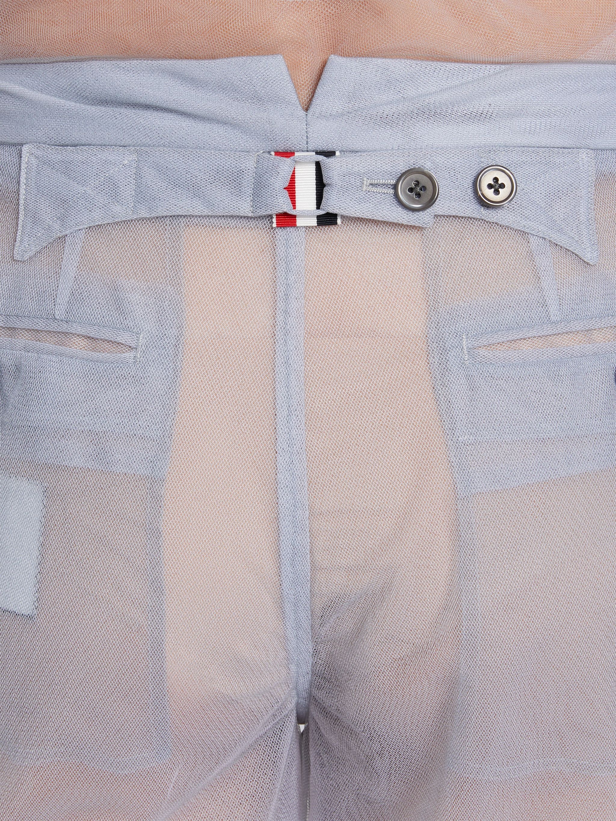 Dark Grey Soft Tulle Classic Backstrap Short - 6
