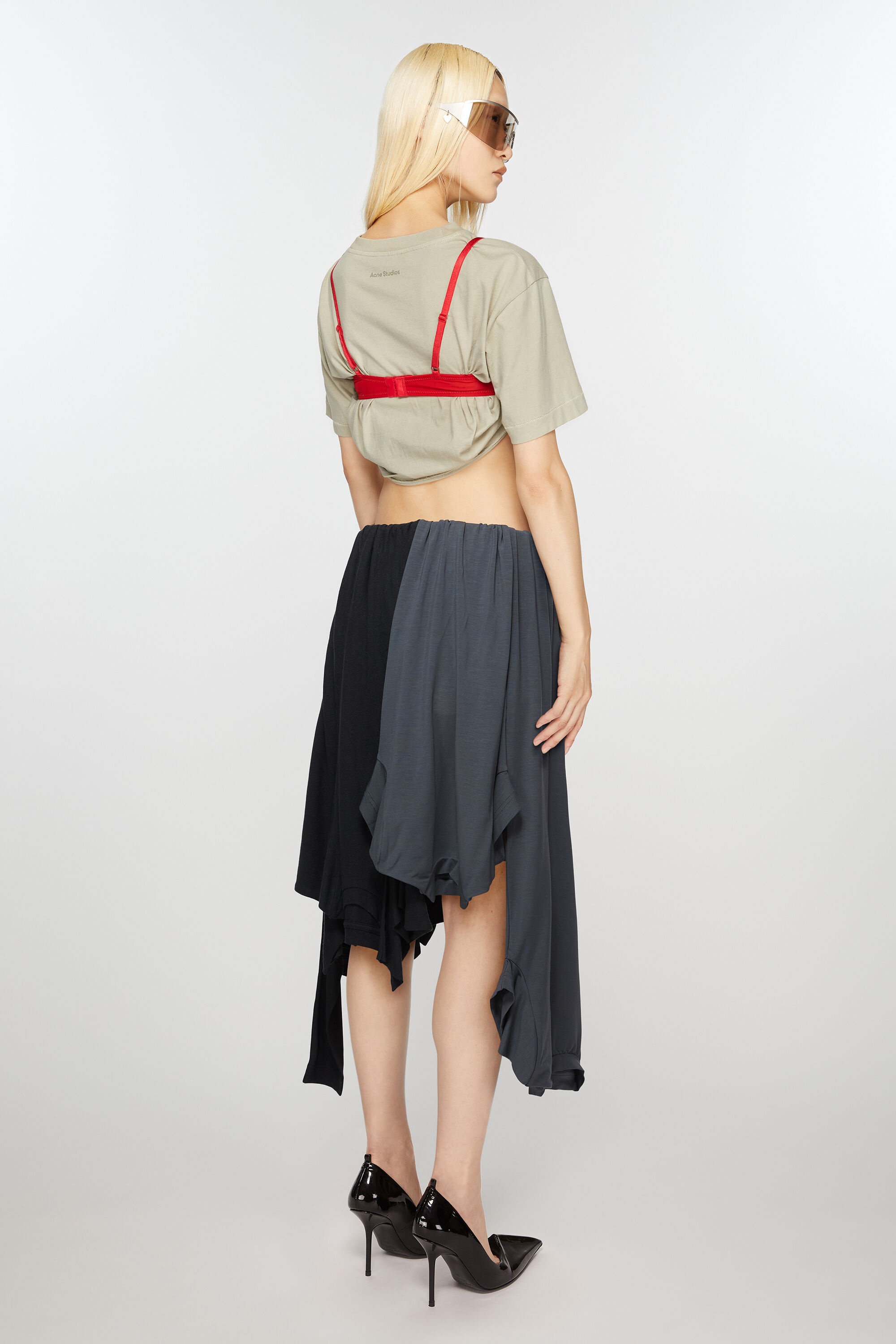 Layered skirt - Anthracite grey - 3