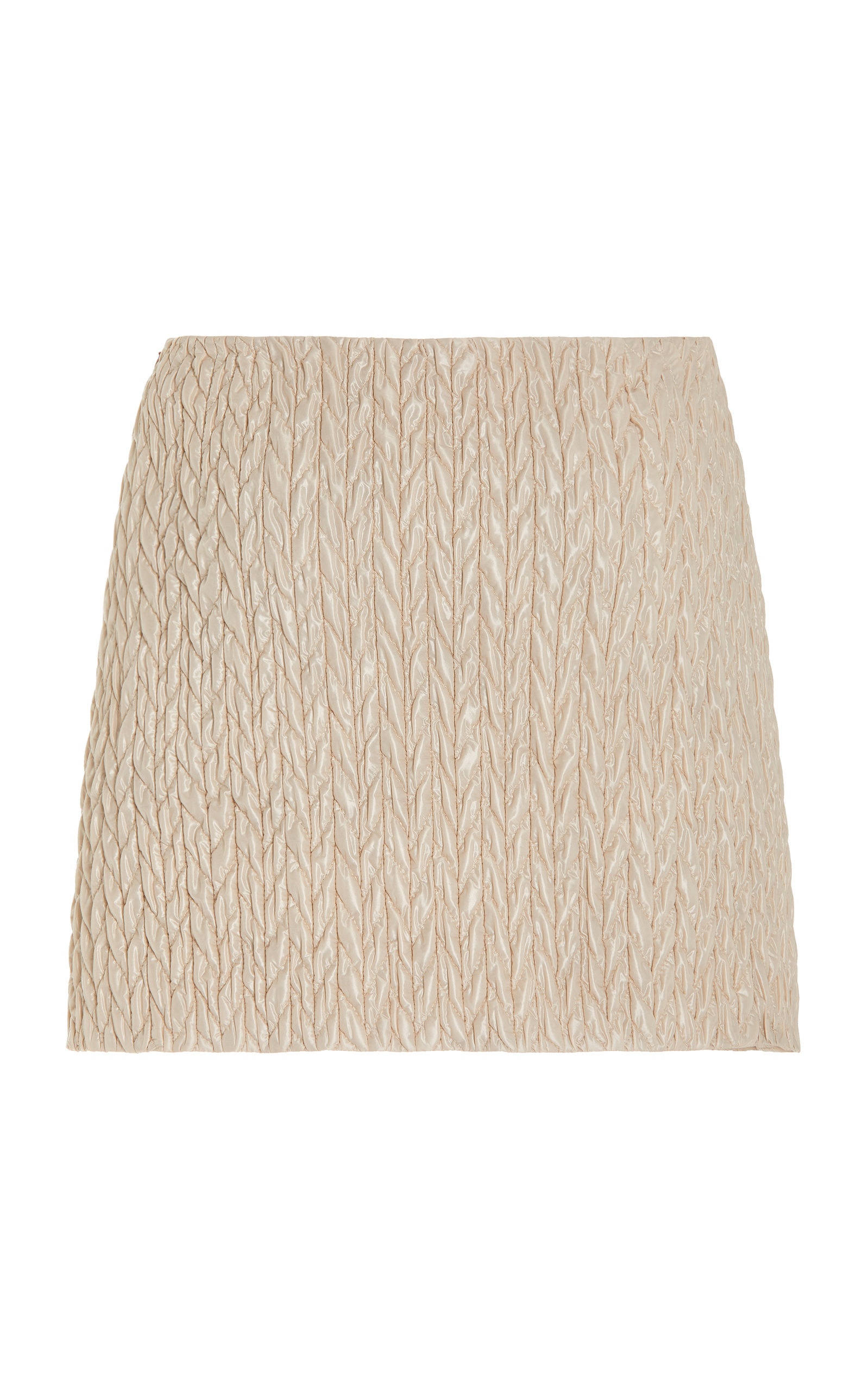 Quilted Shell Mini Skirt neutral - 4