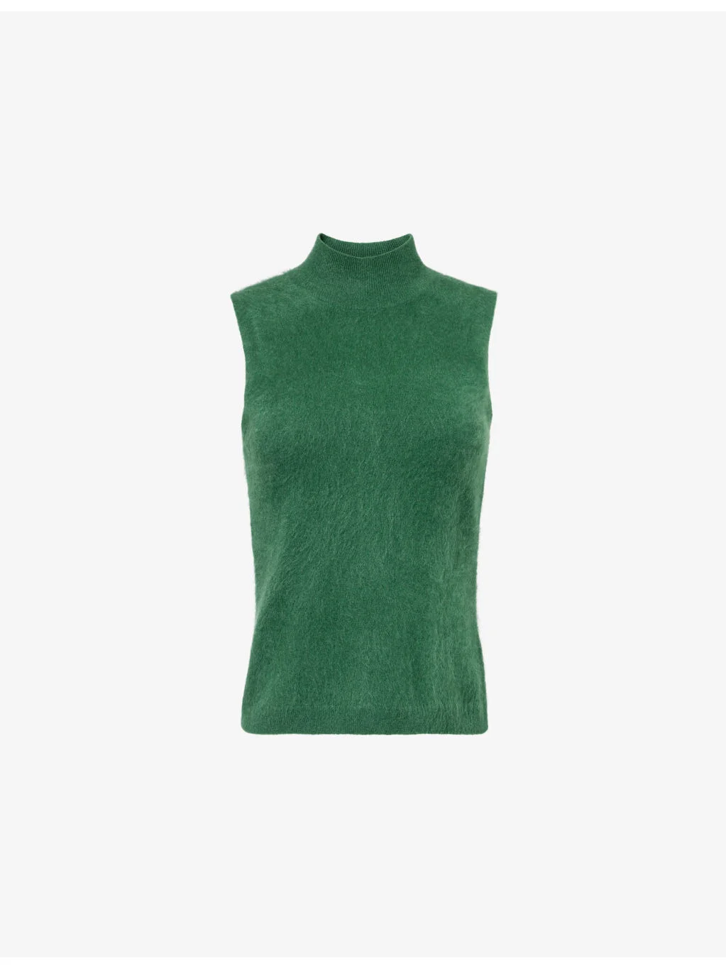 Brushed High-Neck Cashmere Vest - 1