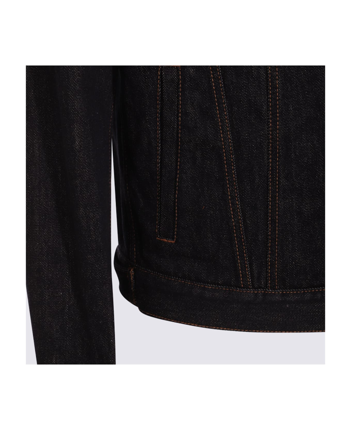 Dark Blue Cotton Denim Jacket - 4