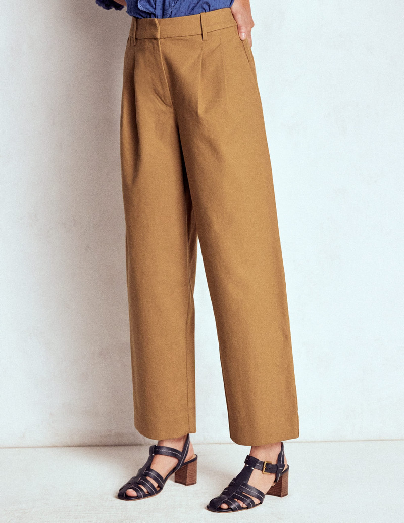 Bloomsbury Cotton Pants-Camel 5