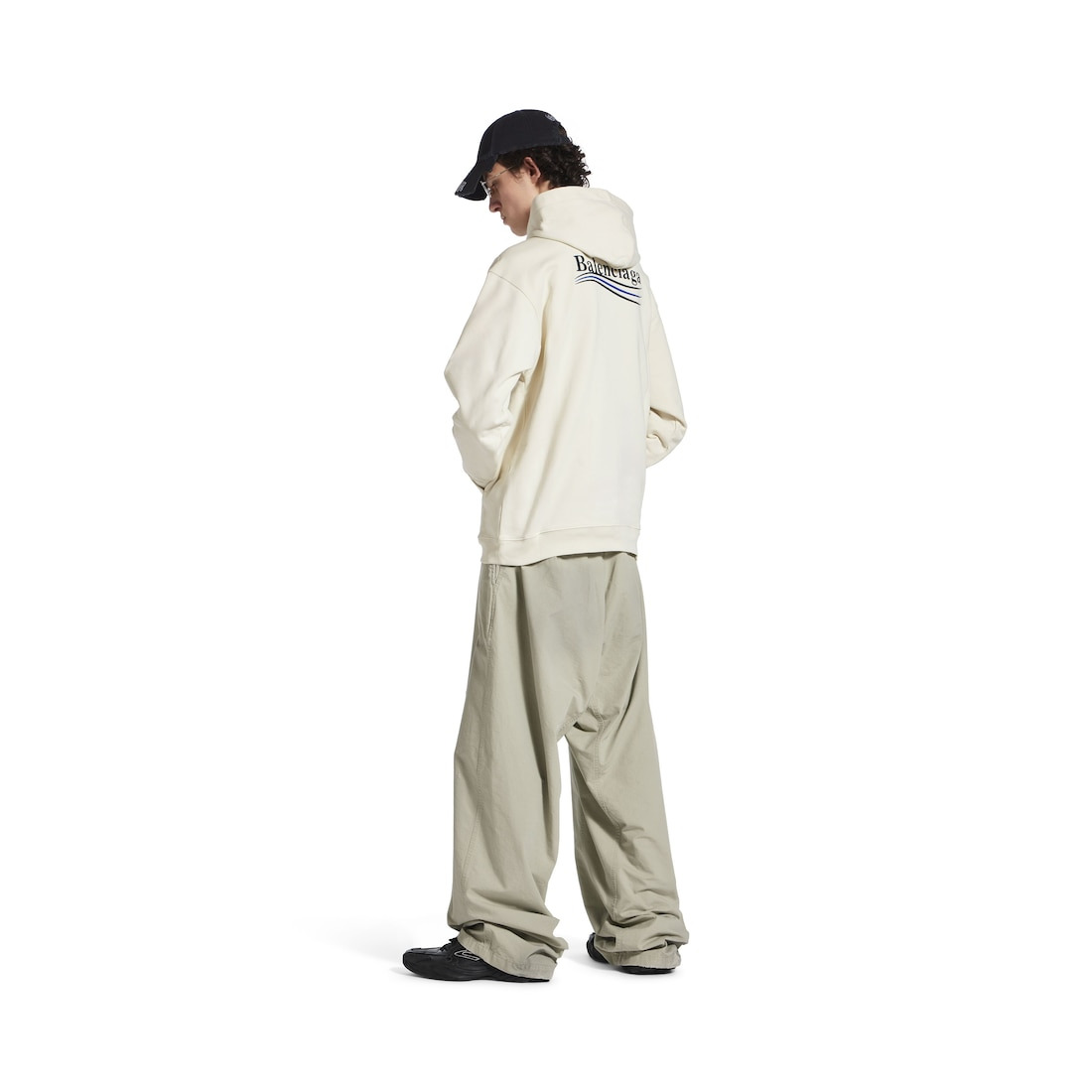 Men's Political Campaign Hoodie Medium Fit in White - 4