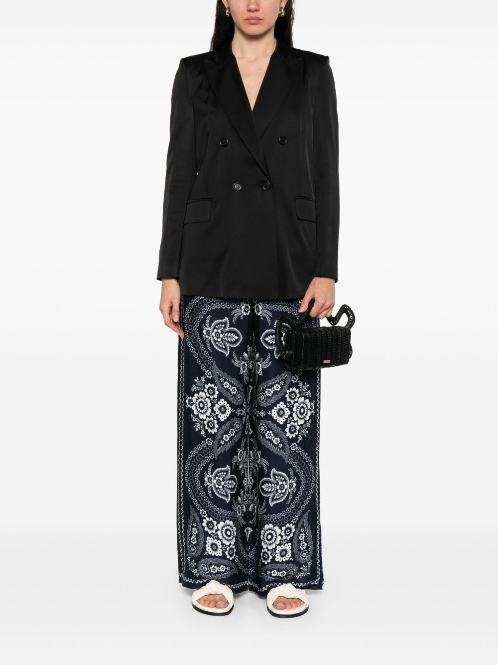 bandana-print wide-leg trousers - 3