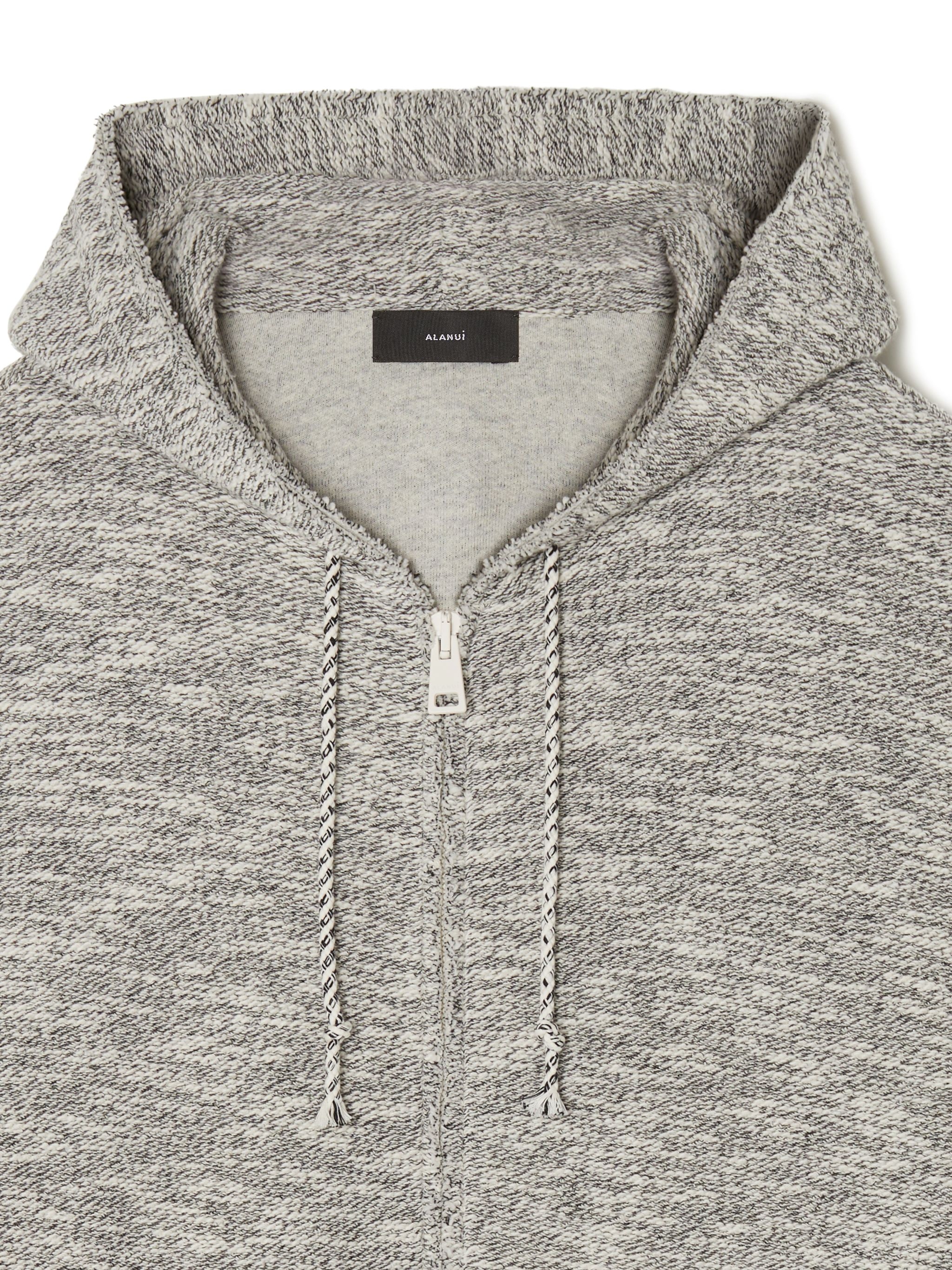 B & W Mouline’ Zipped Hoodie - 7