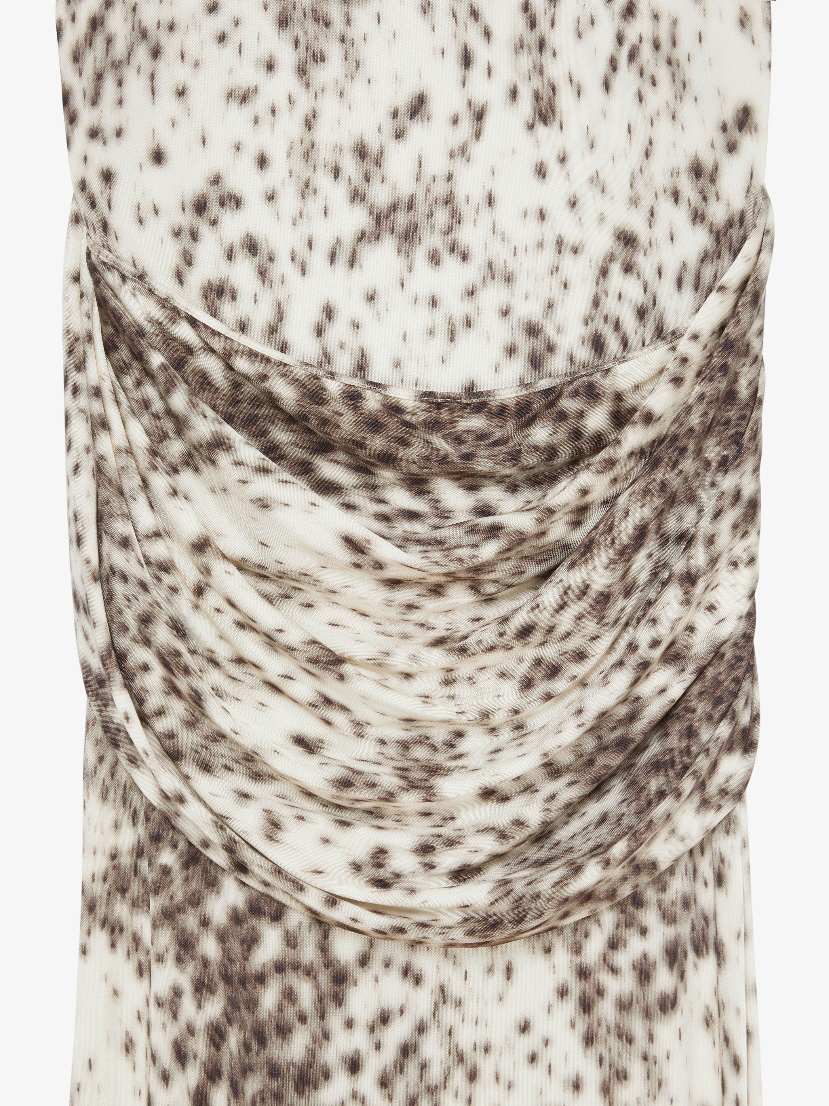 DRAPED DRESS IN JERSEY WITH SNOW LEOPARD PRINT - 5