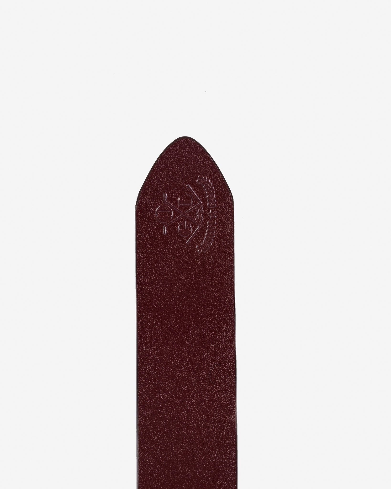 OGL-BELT-FULL-ROLL-BRN OGL Single Prong Brass Roller Buckle Leather Belt - Full Dyed Brown - 5