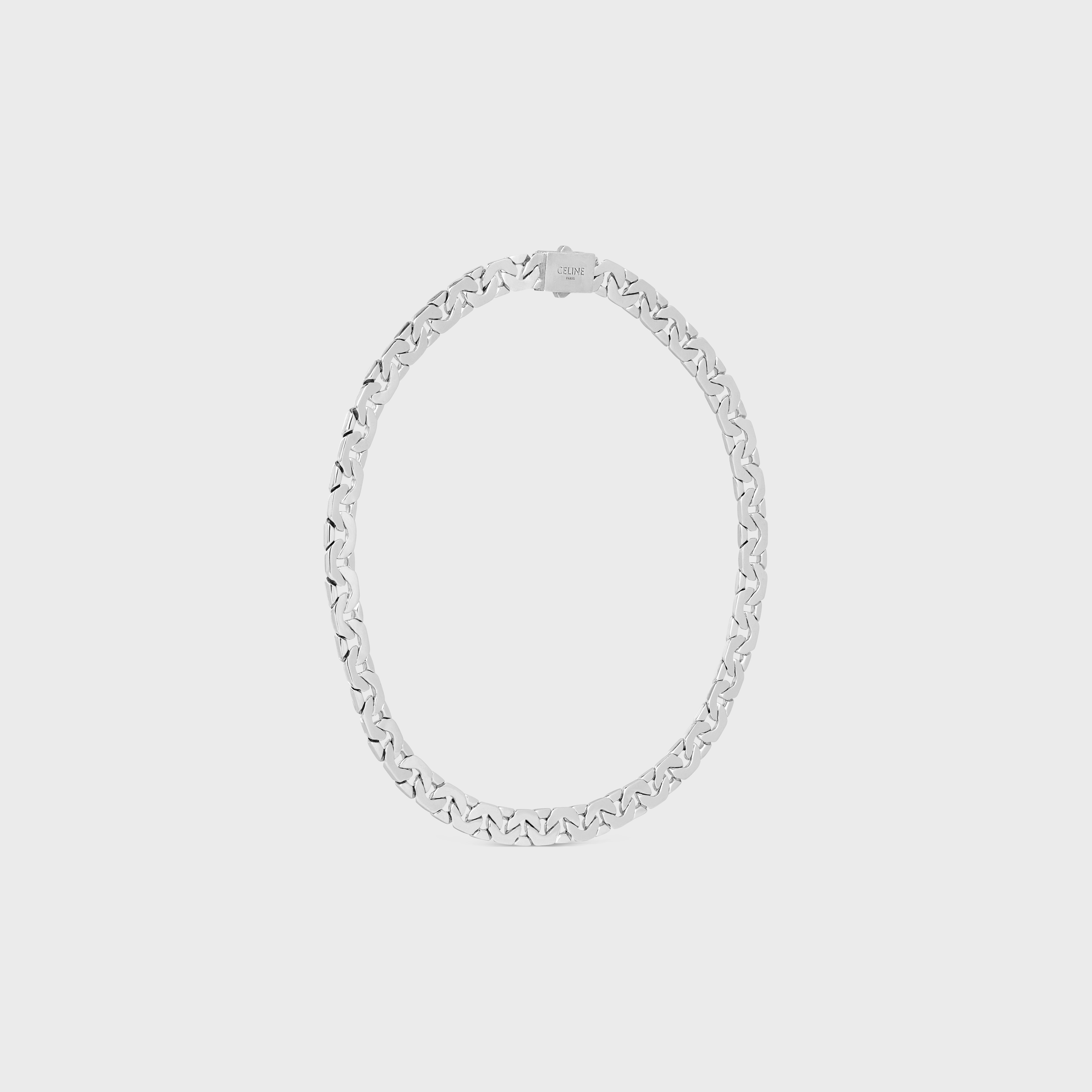 Celine Mesh Necklace in Sterling Silver with Rhodium finish - 3