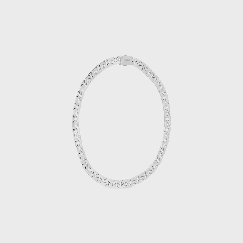 Celine Mesh Necklace in Sterling Silver with Rhodium finish 3