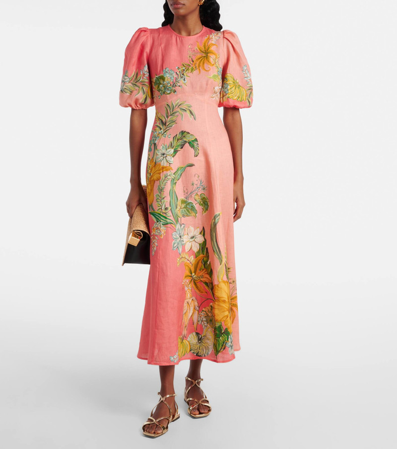 ALÉMAIS Anika floral linen maxi dress outlook