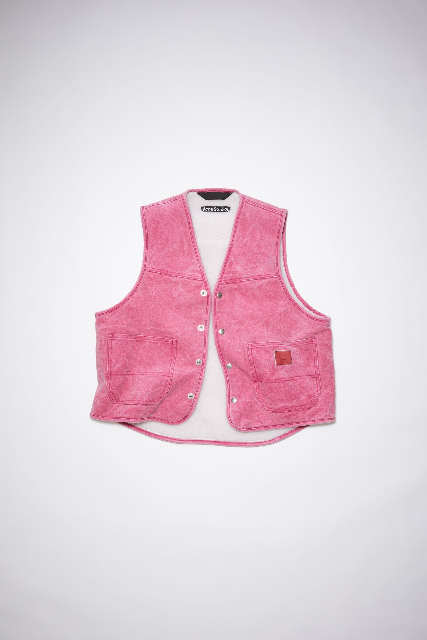 Cotton canvas vest jacket - Fuchsia pink - 6