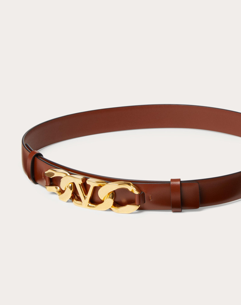 VLOGO CHAIN SHINY CALFSKIN BELT 30 MM 4