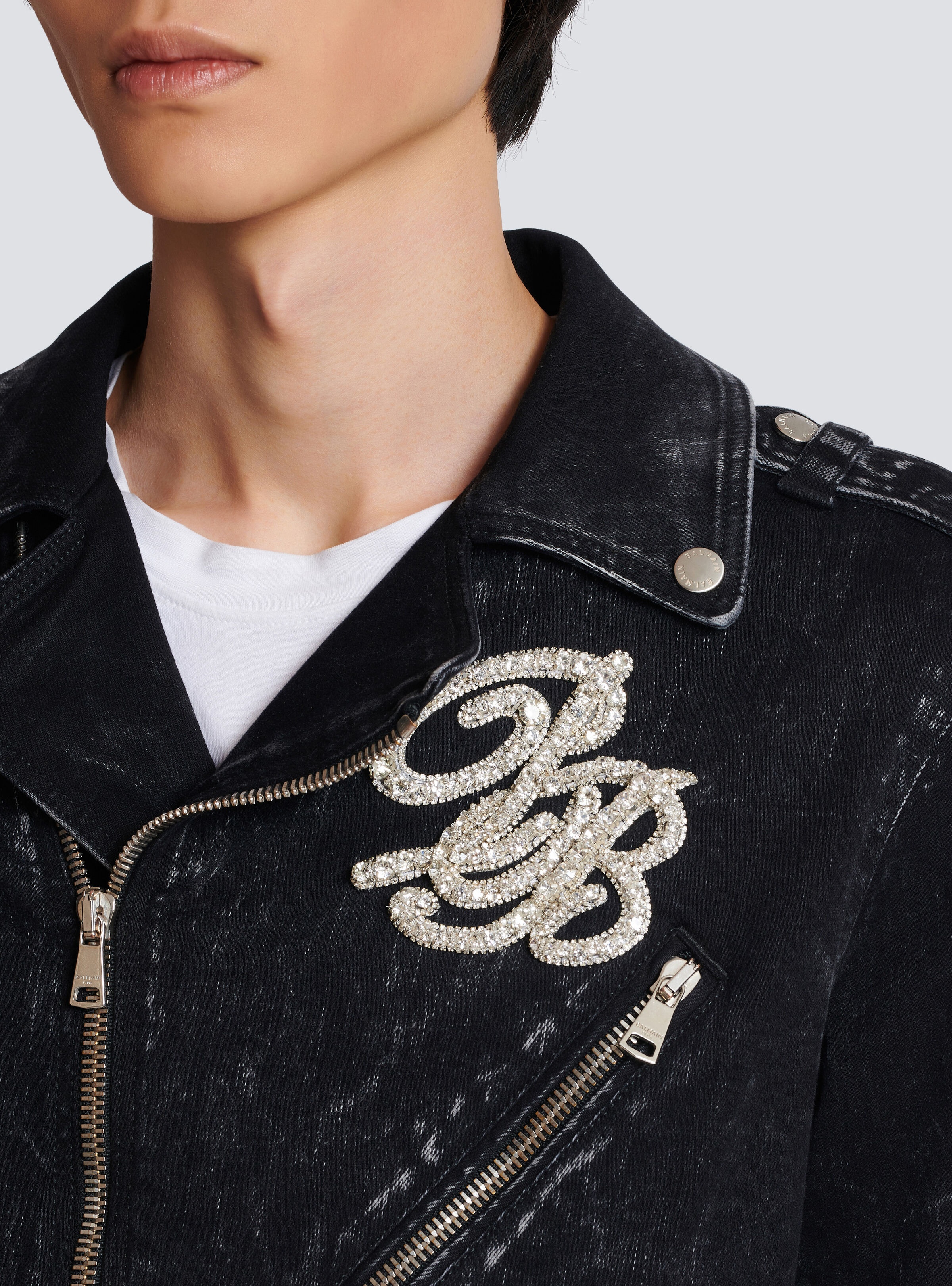 Denim biker jacket - 9