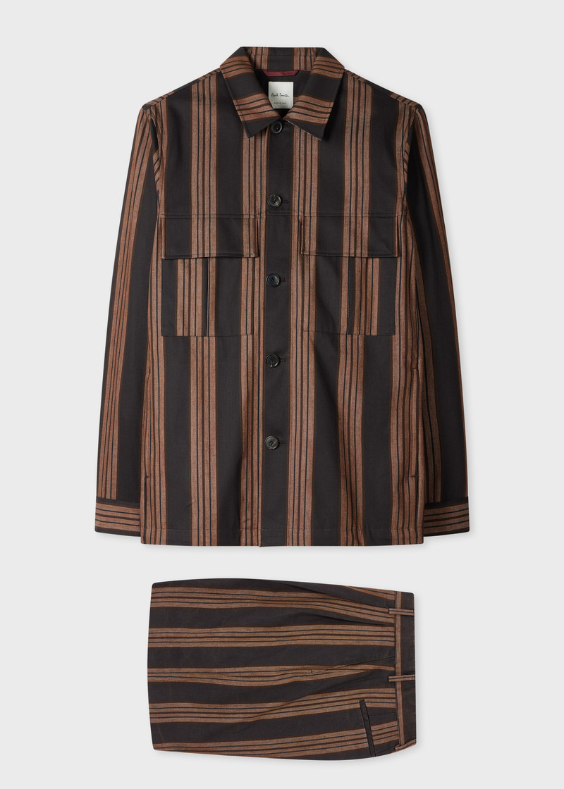 Brown Stripe Cotton Co-ord 1