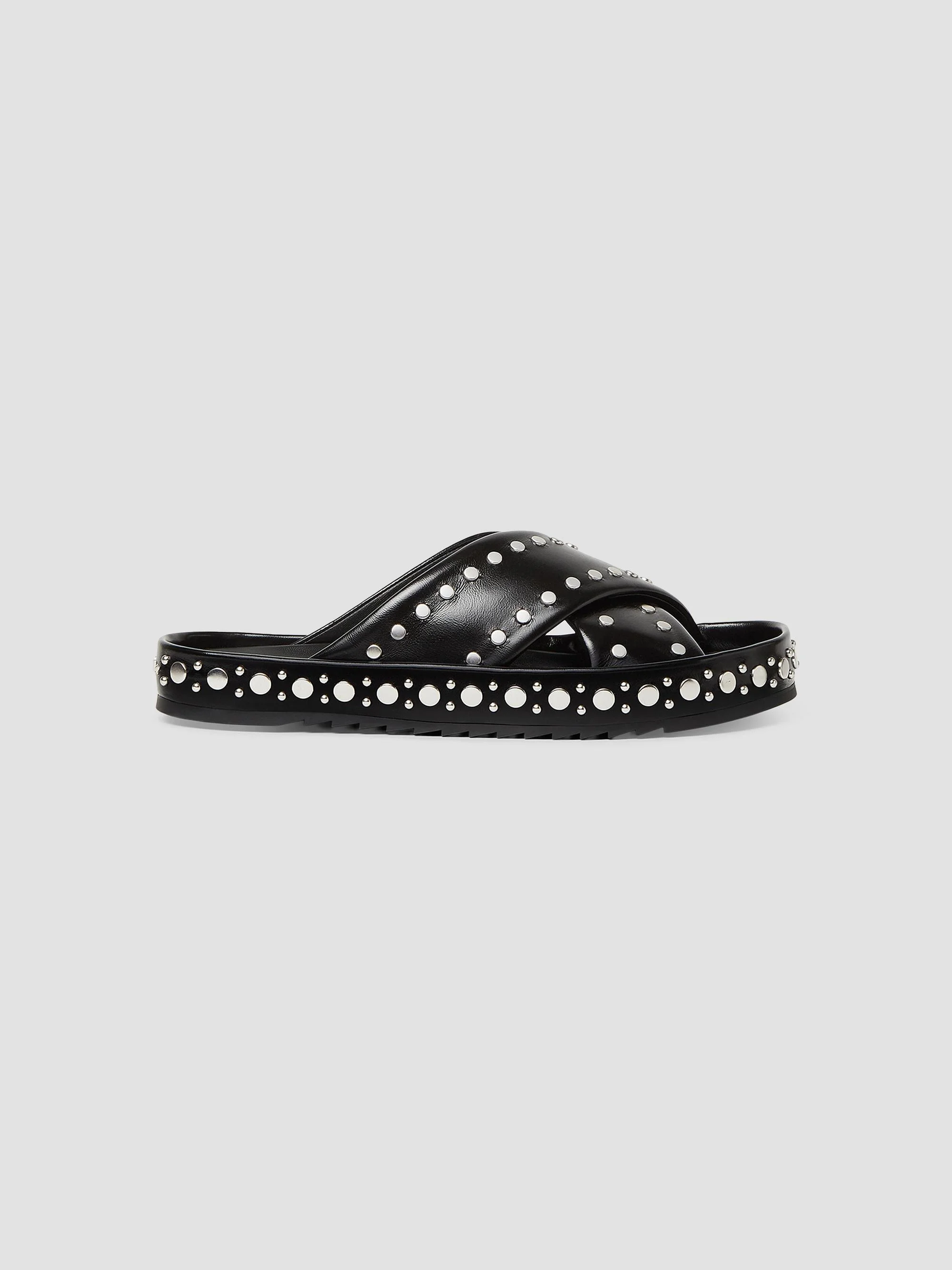 Women's Studded Crisscross Slides - Nero Palladio - 1