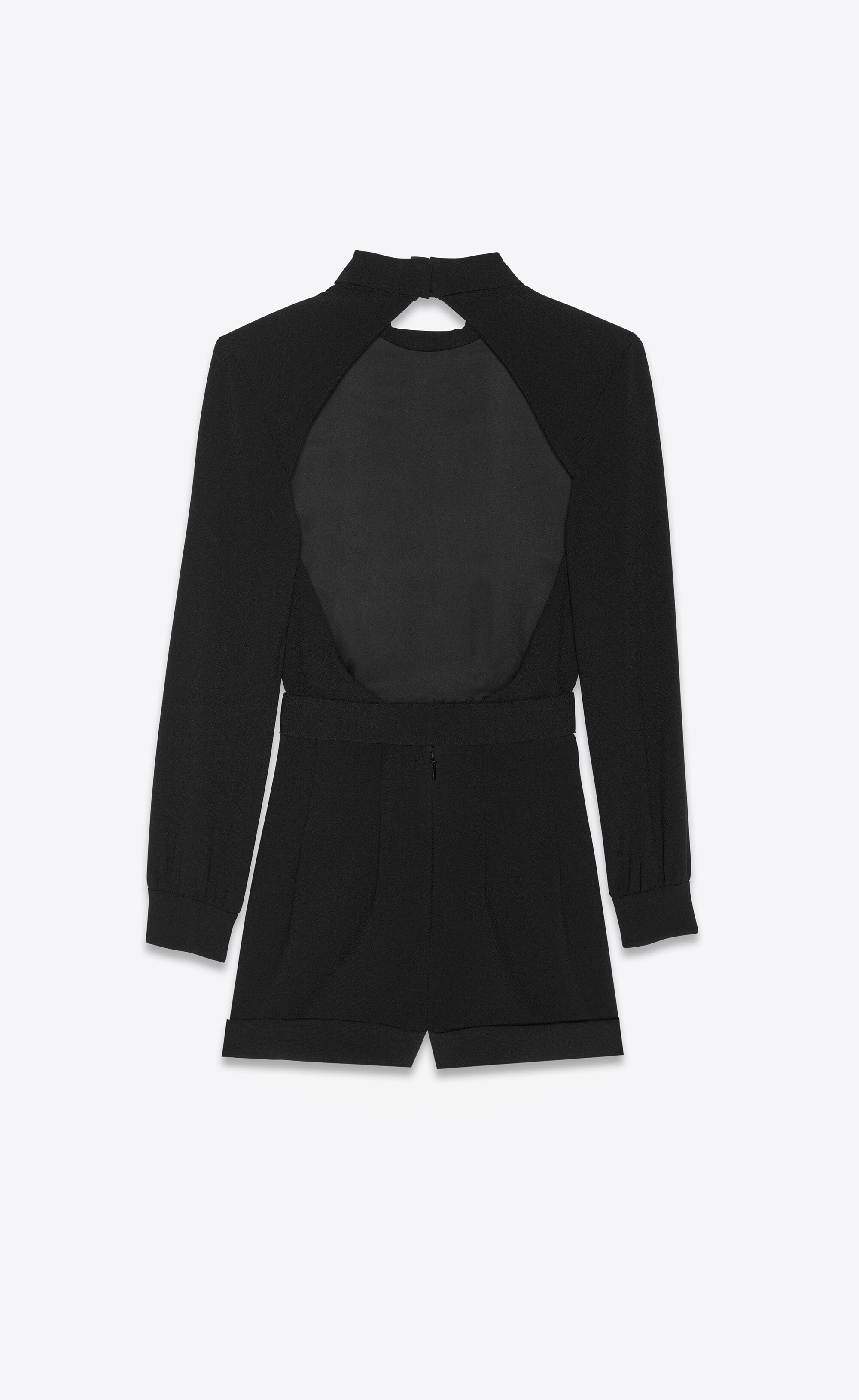backless playsuit in sablé saint laurent - 3