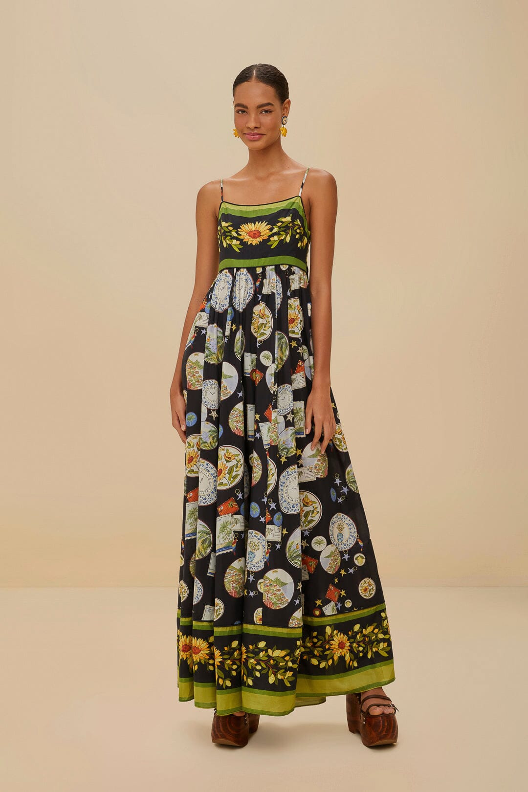 Black Trip Souvenir Maxi Dress - 2