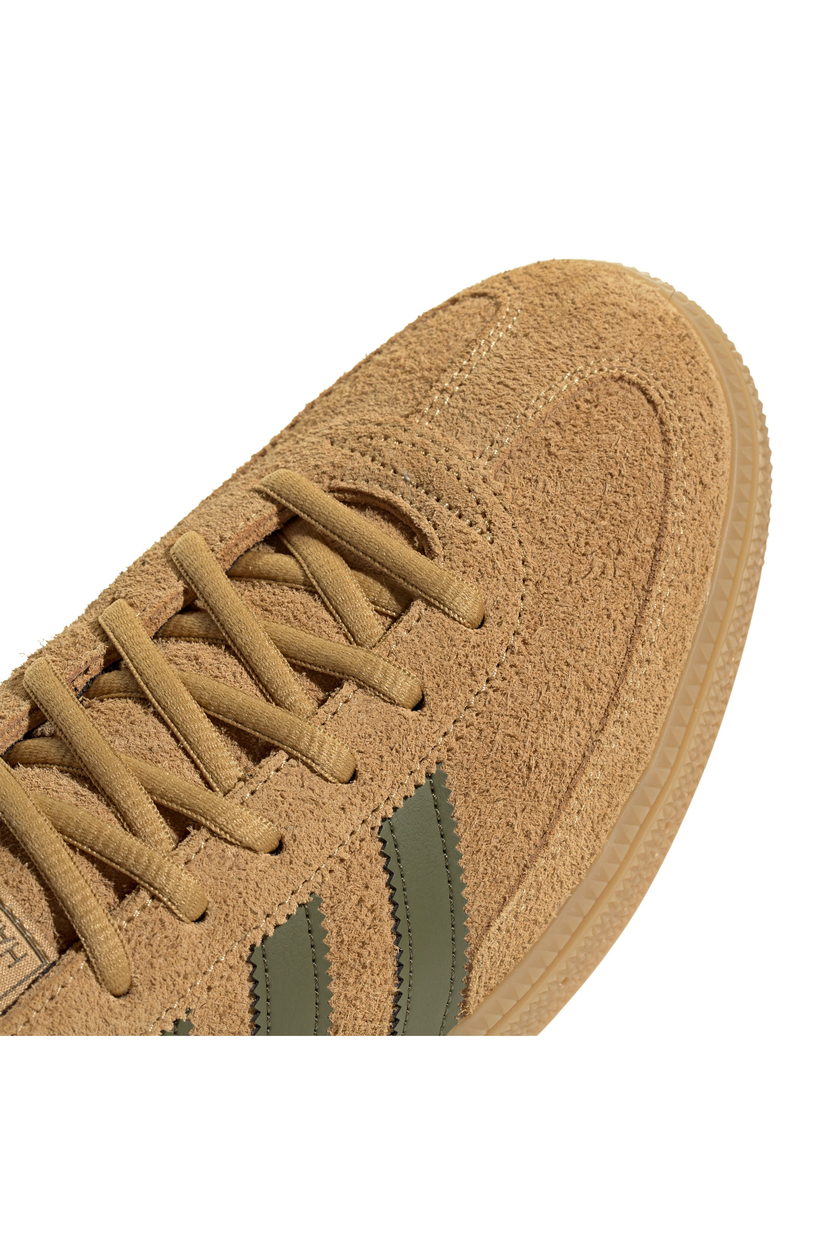 adidas Gender Inclusive Handball Spezial Sneaker in Golden Beige/Focus Olive/Gum at Nordstrom - 8