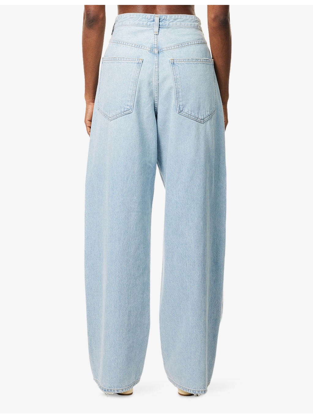 Vana Fold Wide-Leg Denim Jeans - 4
