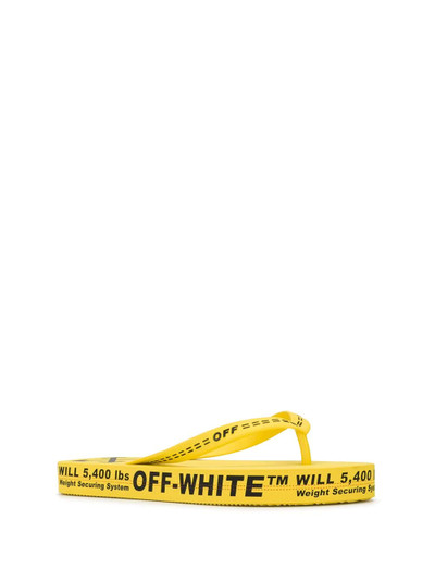 Off-White logo print flip flops outlook