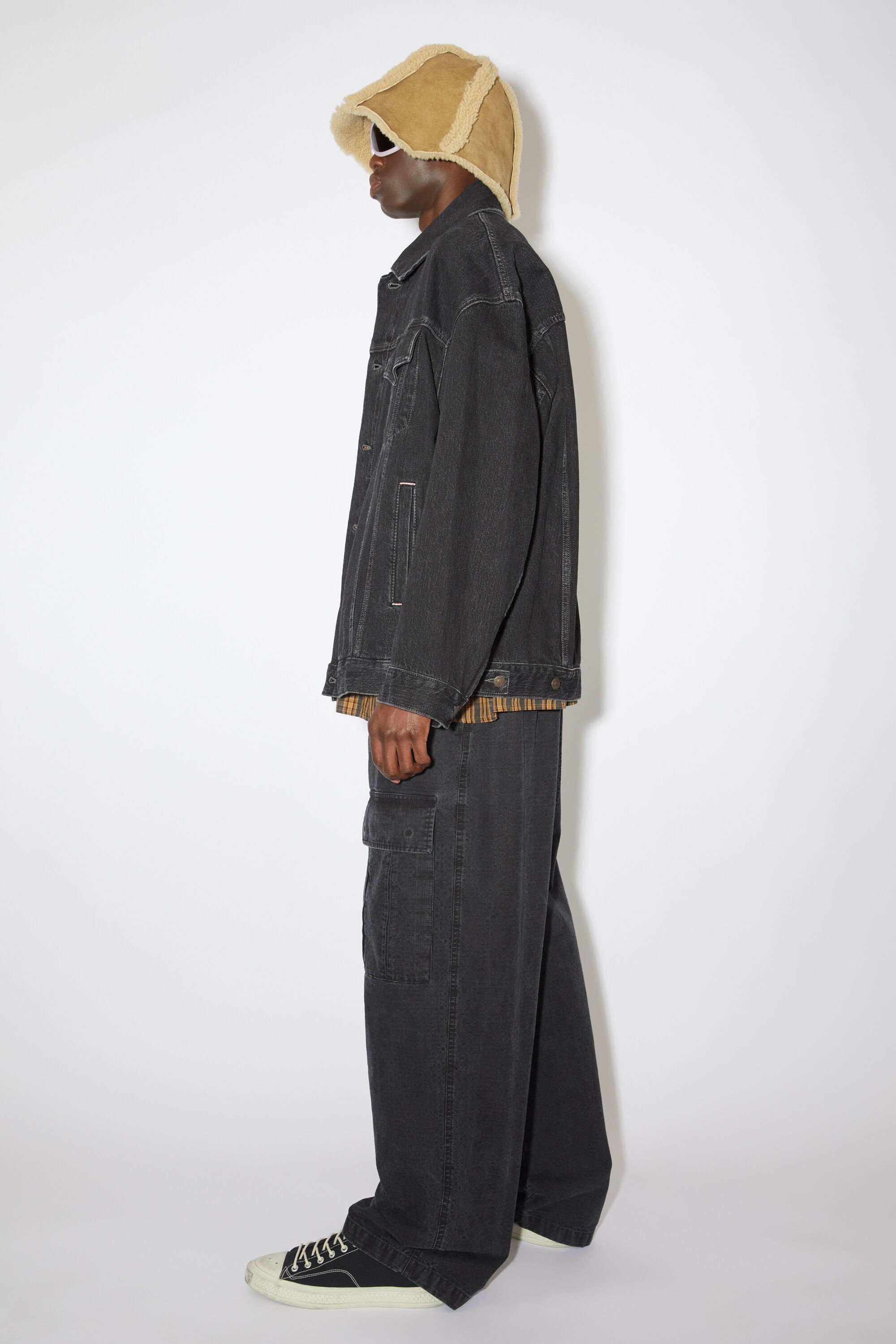 Denim jacket - Oversized unisex fit - Black - 4