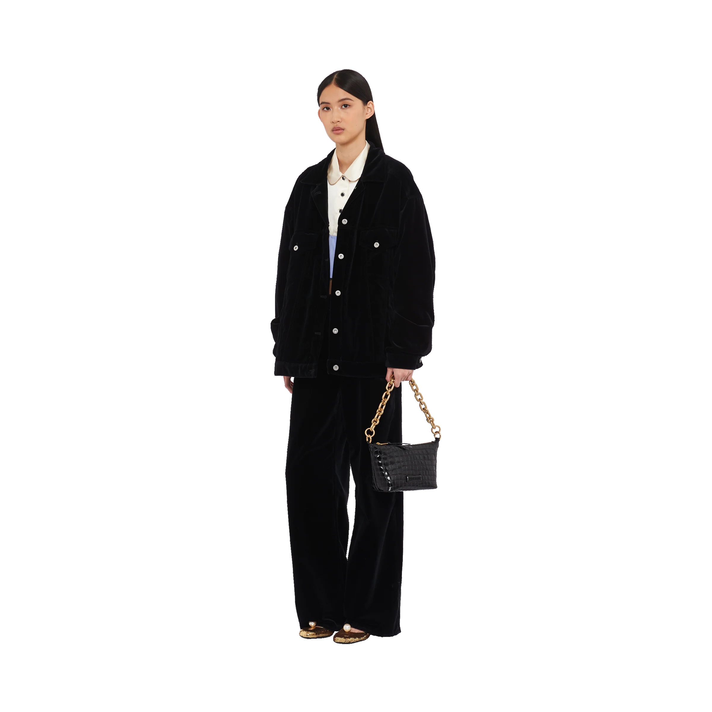 Miu Spirit croco-print leather bag - 5