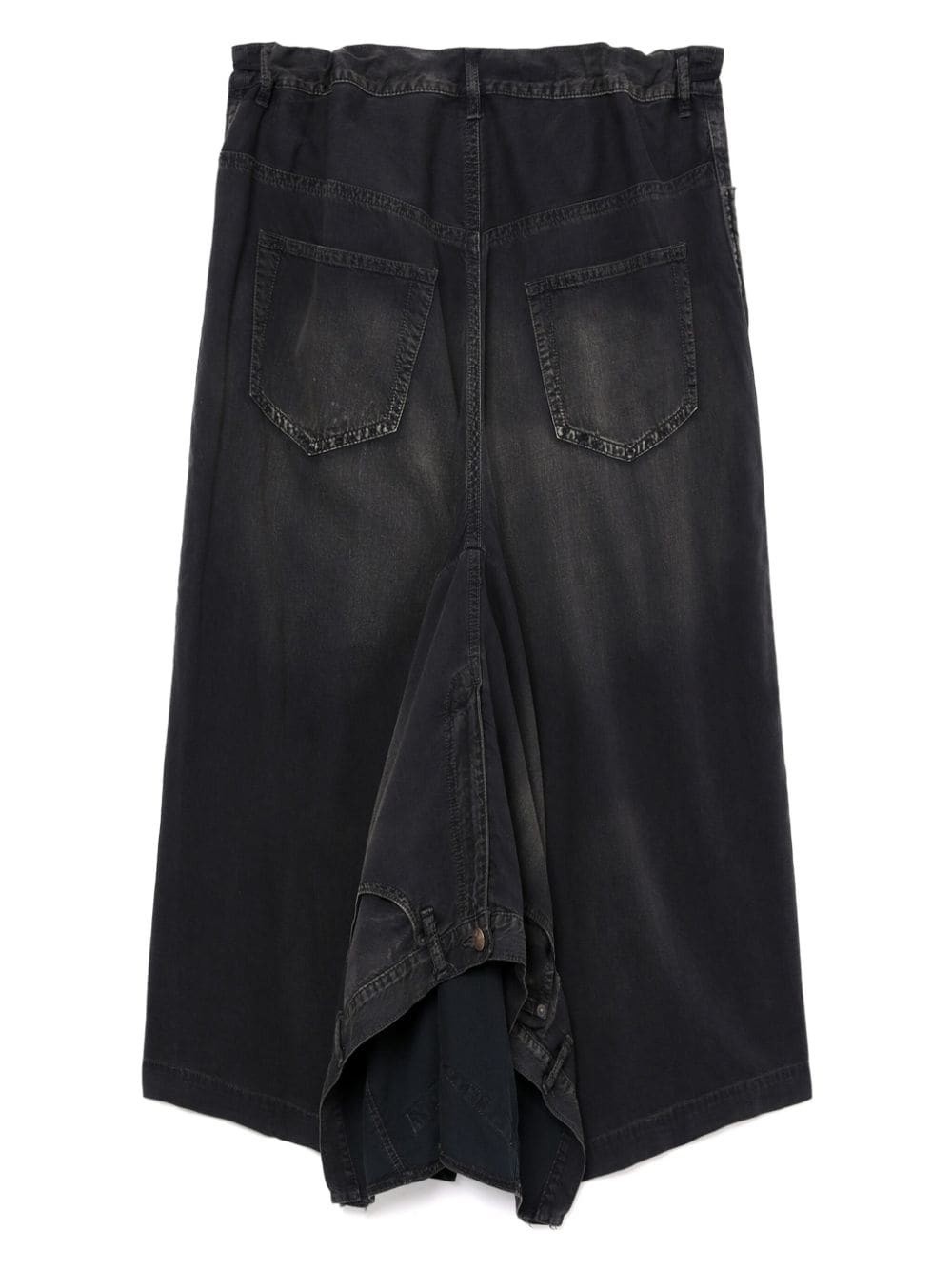 logo-appliquÃ© denim maxi skirt - 6