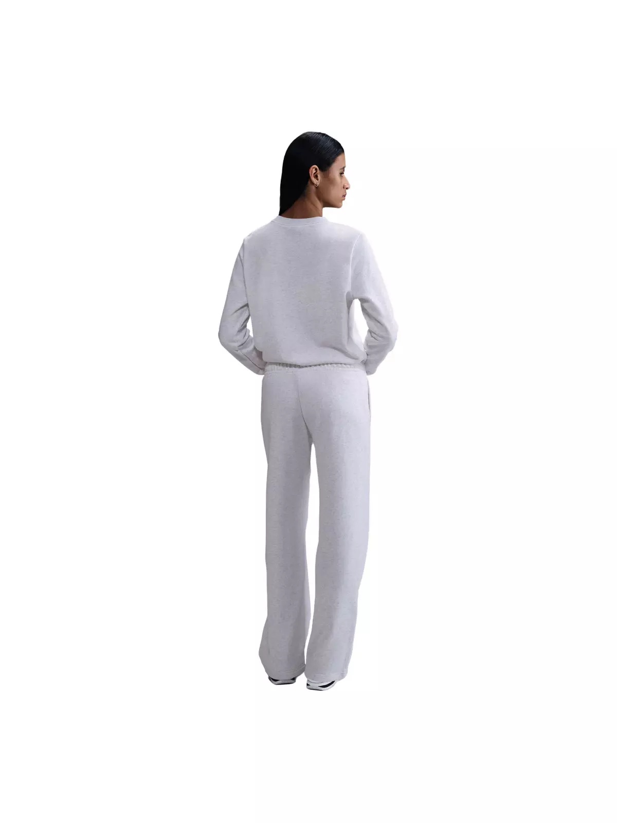 Women's Sportswear Club Fleece Mid-Rise Wide-Leg Graphic Sweatpants - Brown - 4