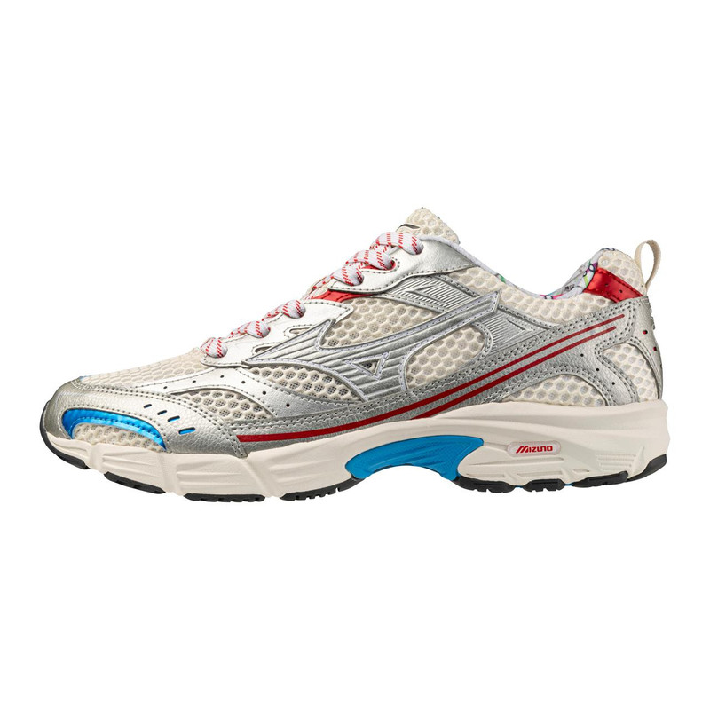 Mizuno MXR Sportstyle Sneaker, Pristine/High Risk Red outlook
