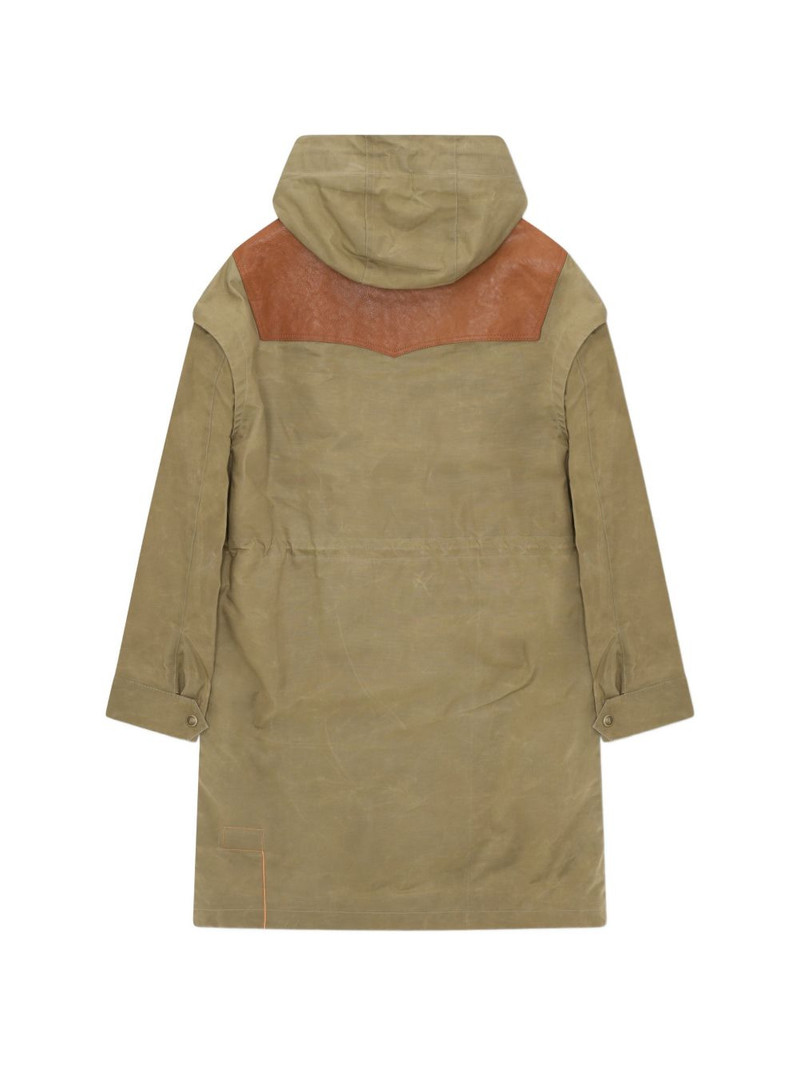 FORTELA Faith leather-inserts parka coat outlook